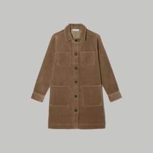 Alternative view of The Corduroy Long Shirt Jacket | Toasted Coconut