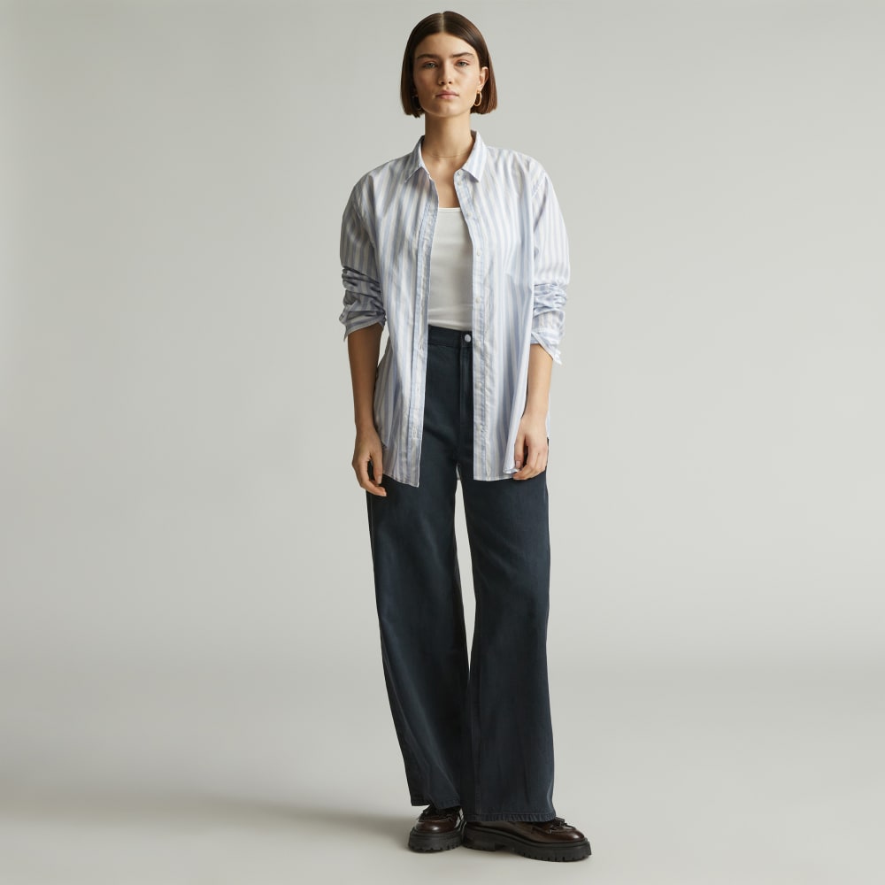 The Must-Have Shirt in Silky Cotton | Periwinkle / White - Image 6