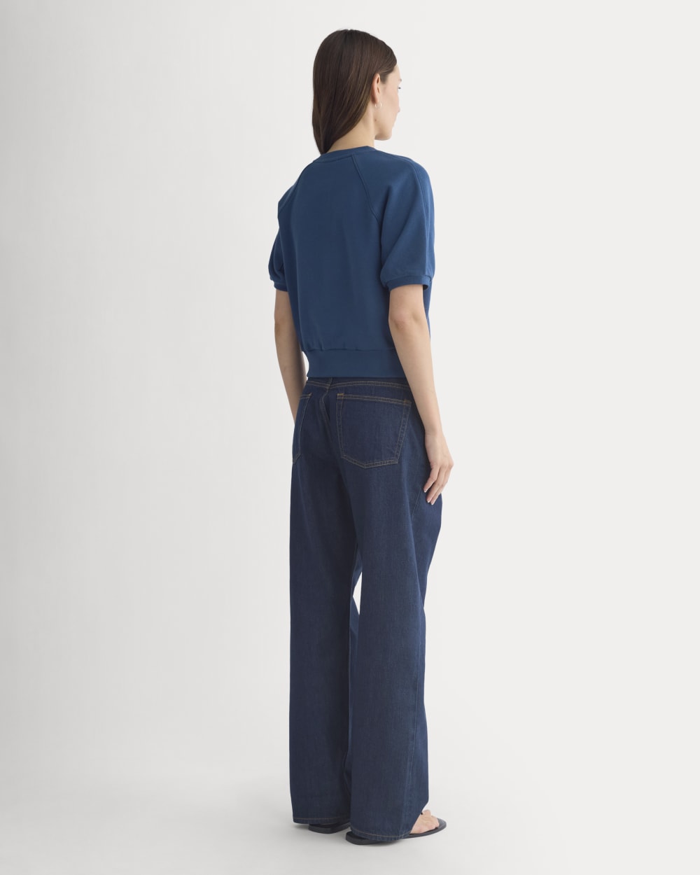 Lightweight Terry Blouson Short-Sleeve Crew | Blue Wing Teal - Image 4