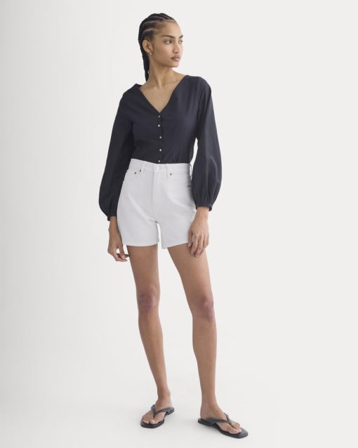 Way-High® A-Line Denim Short | Bright White