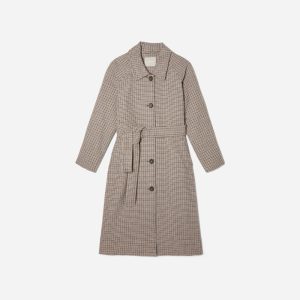Alternative view of The Italian ReWool® Trench | Pewter Houndstooth