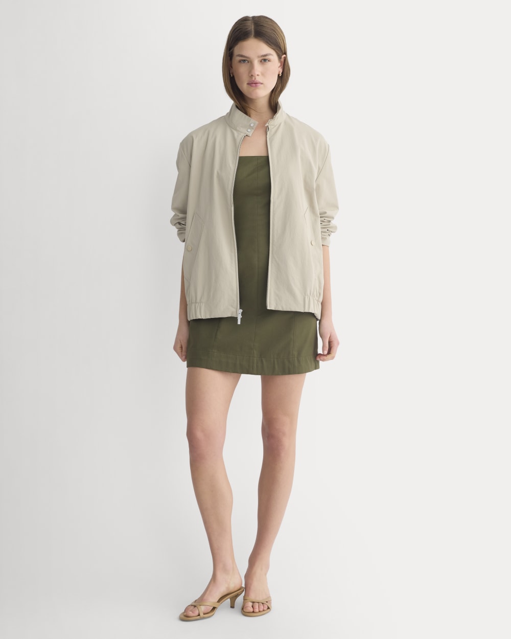 Seamed Mini Dress | Olive Night - Image 3