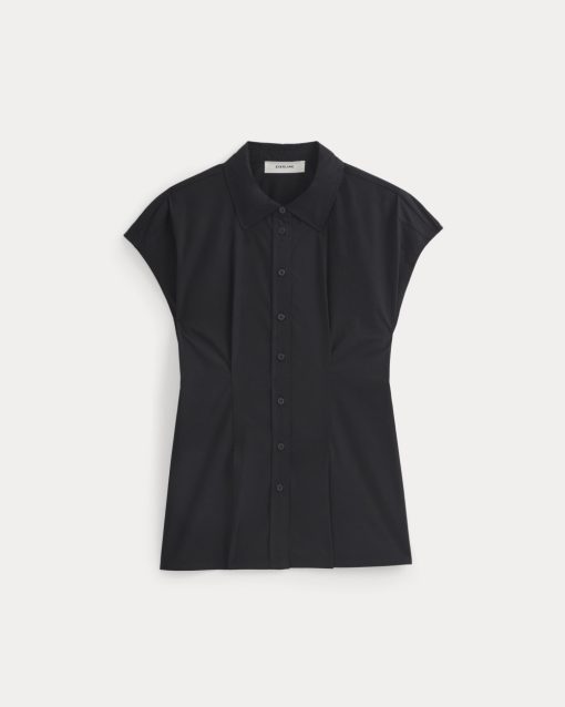 Alternative view of Muscle Shirt in Lightweight Cotton | Black