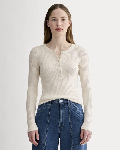The Cozy Rib Henley | Bone