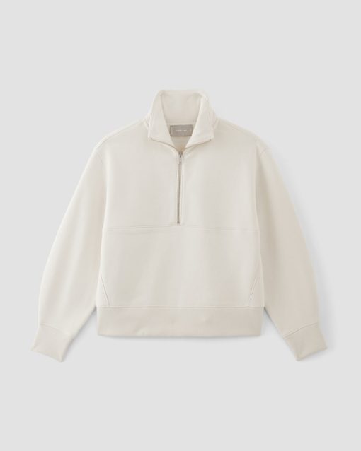 Alternative view of The ReTrack Half-Zip Sweatshirt | Bone