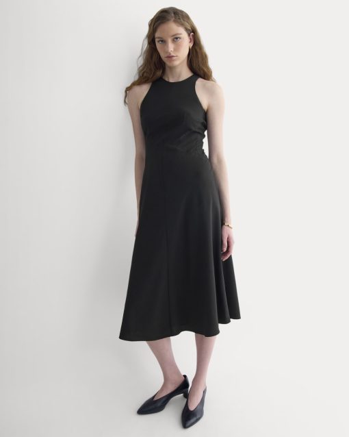 Sleeveless Seamed Dress | Black