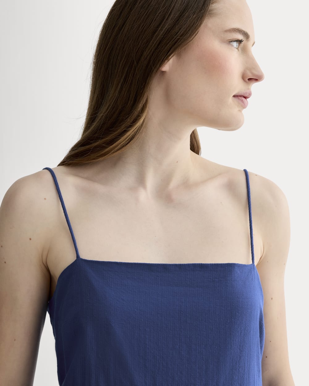 The Gauze Tiered Dress | Mazarine Blue - Image 4