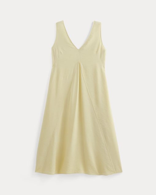 Alternative view of The V-Neck Dress in SoftLuxe | Banana Crepe