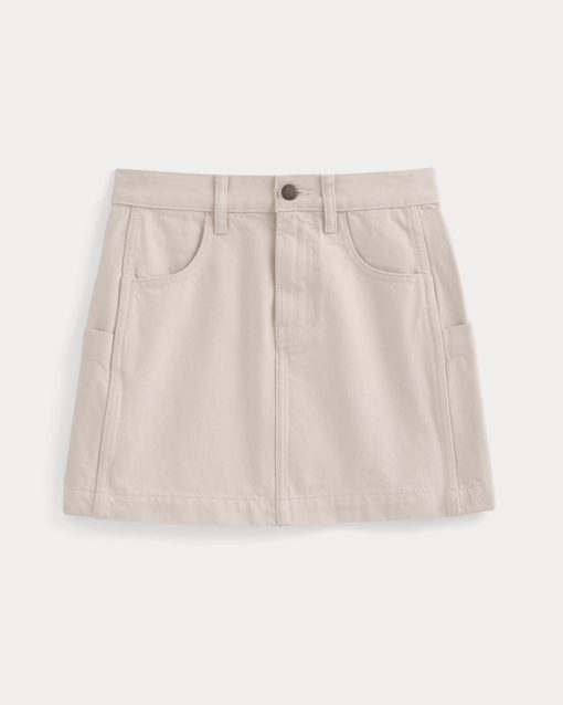 Alternative view of Denim Utility Mini Skirt | Calico Ecru