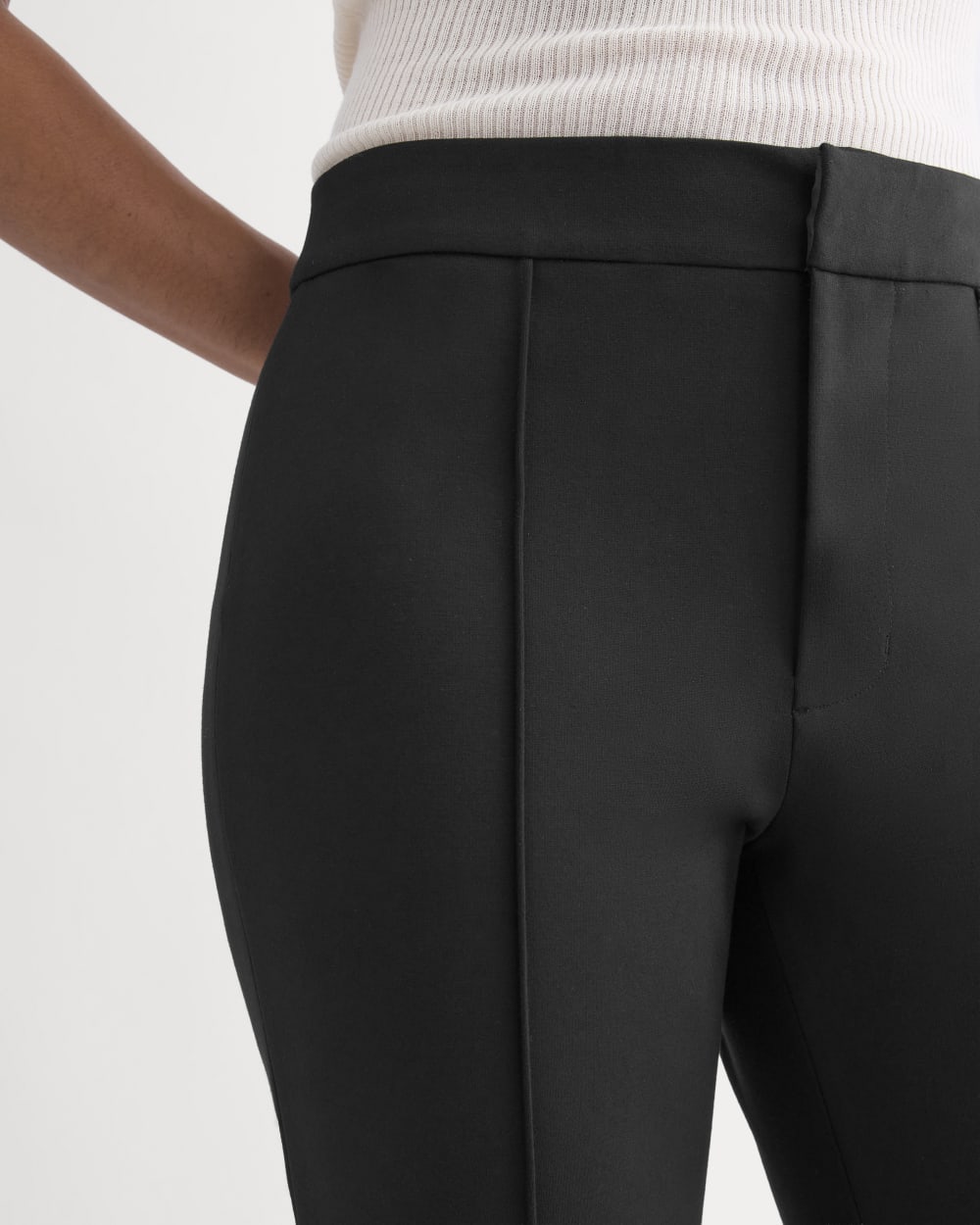 Slim Trouser in Ponte | Black - Image 4