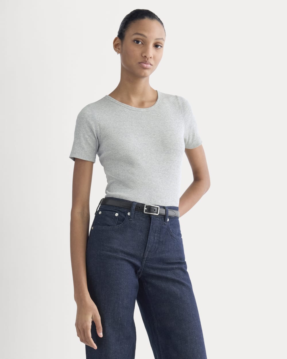 The Luxe Rib Crew | Classic Heather Grey