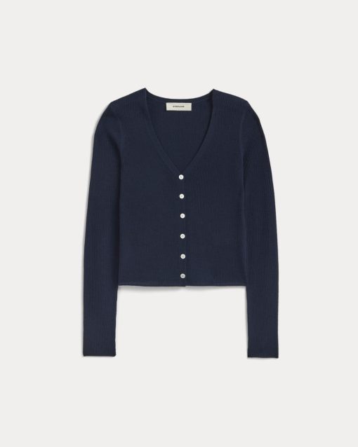 Alternative view of The Cardigan in Ultrasoft Merino | Navy