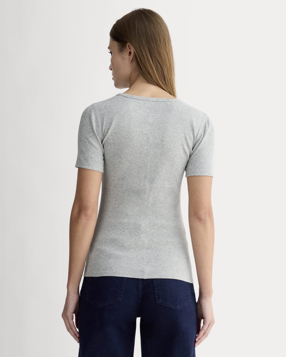 The Luxe Rib Crew | Heathered Grey - Image 4