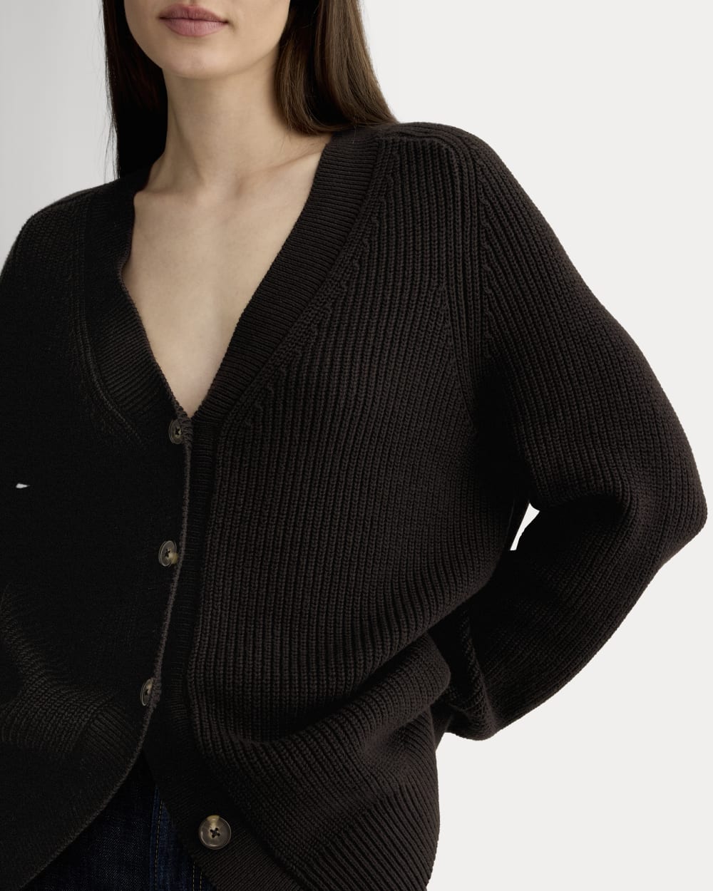 The Long Cocoon Cardigan | Black - Image 4