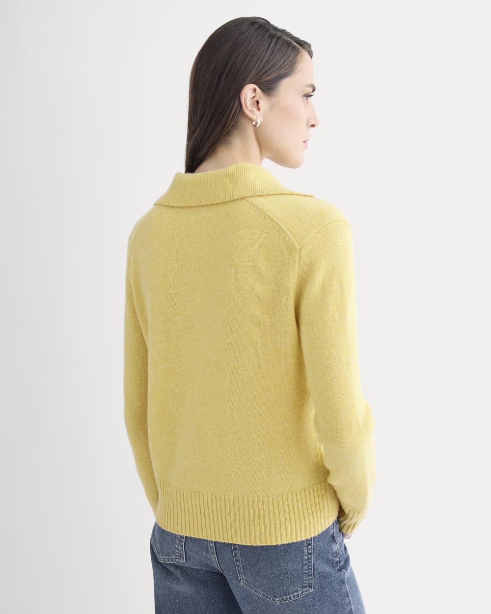 Cashmere Polo Sweater | Double Cream Heather - Image 6