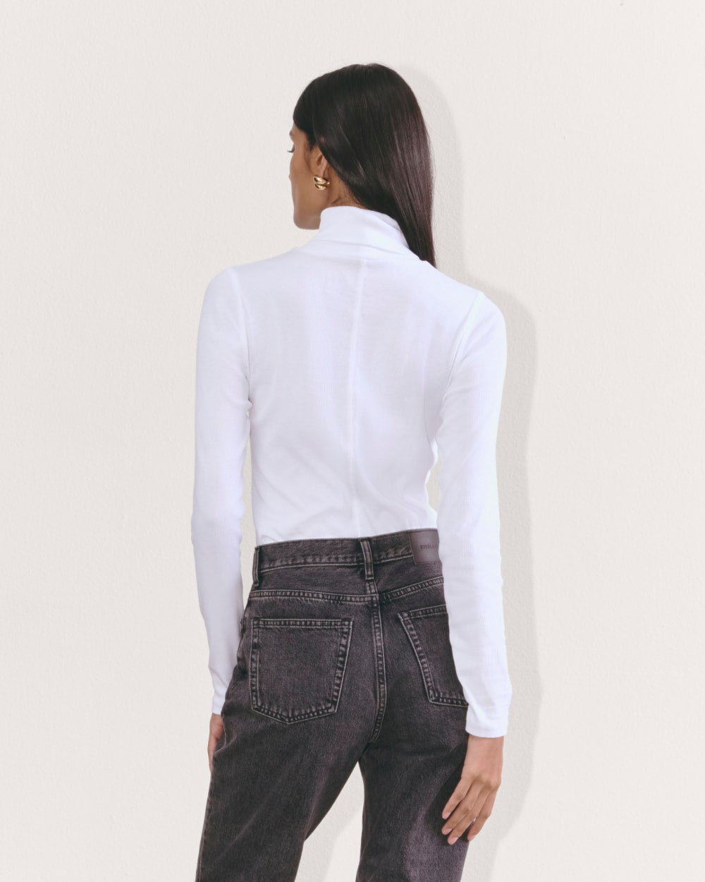 The Luxe Rib Turtleneck | White - Image 7