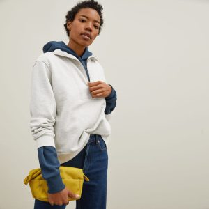 Alternative view of The Track Half-Zip | Light Heather Grey