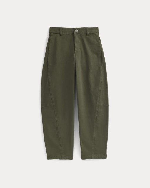 Alternative view of Twisted Seam Barrel Pant | Olive Night