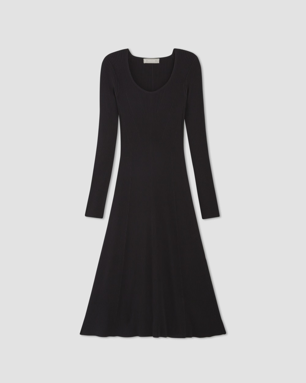 The Ribbed Scoopneck Dress | Black - Image 2