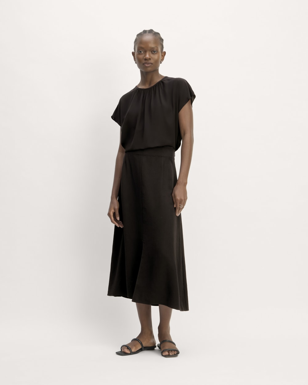 The Gathered Neck Top | Black - Image 3