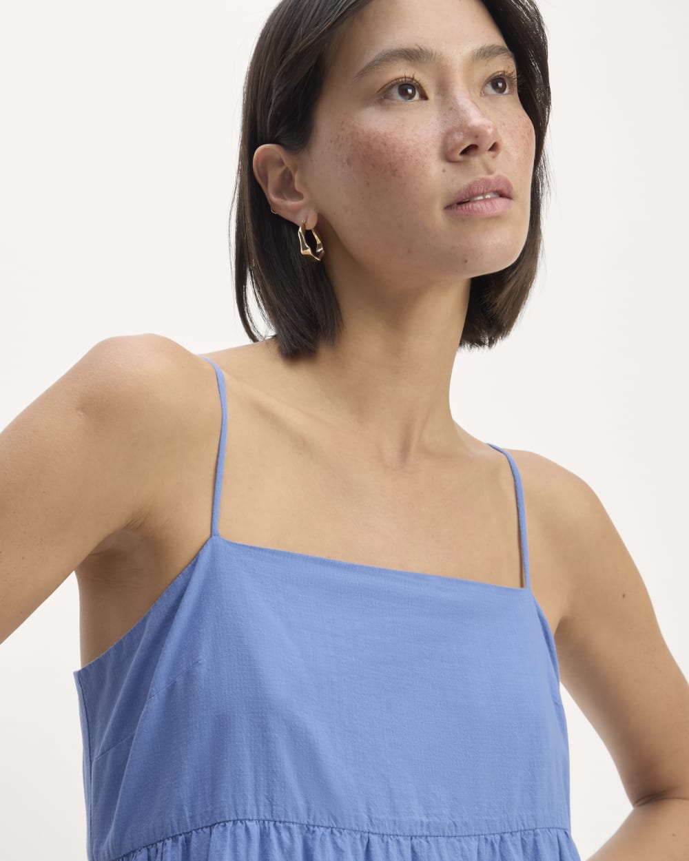 The Gauze Tiered Dress | Blue Opal - Image 3