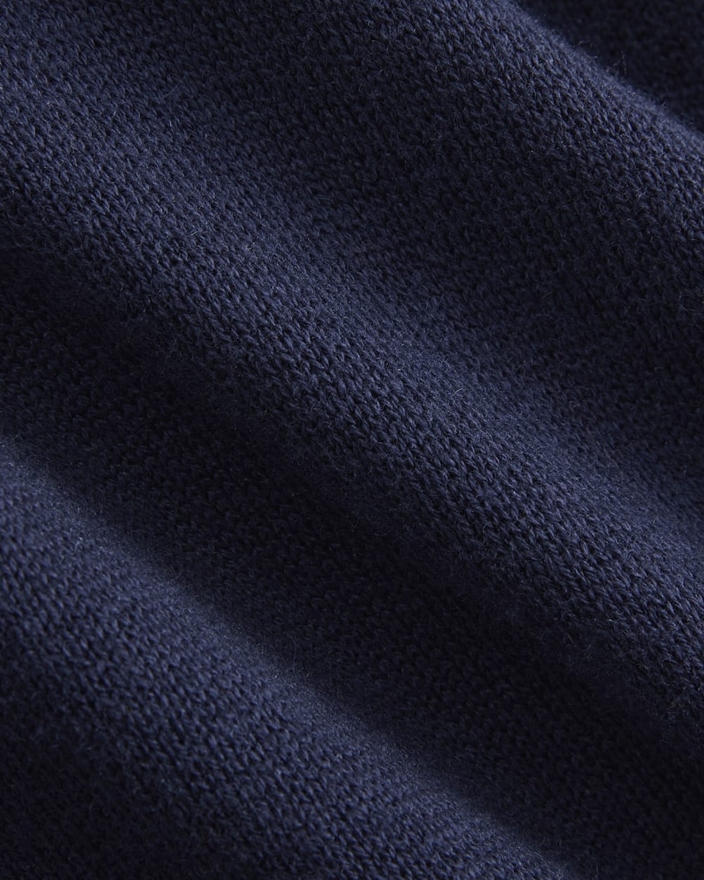Deep V-Neck Cardigan in Cotton Merino | Navy - Image 6