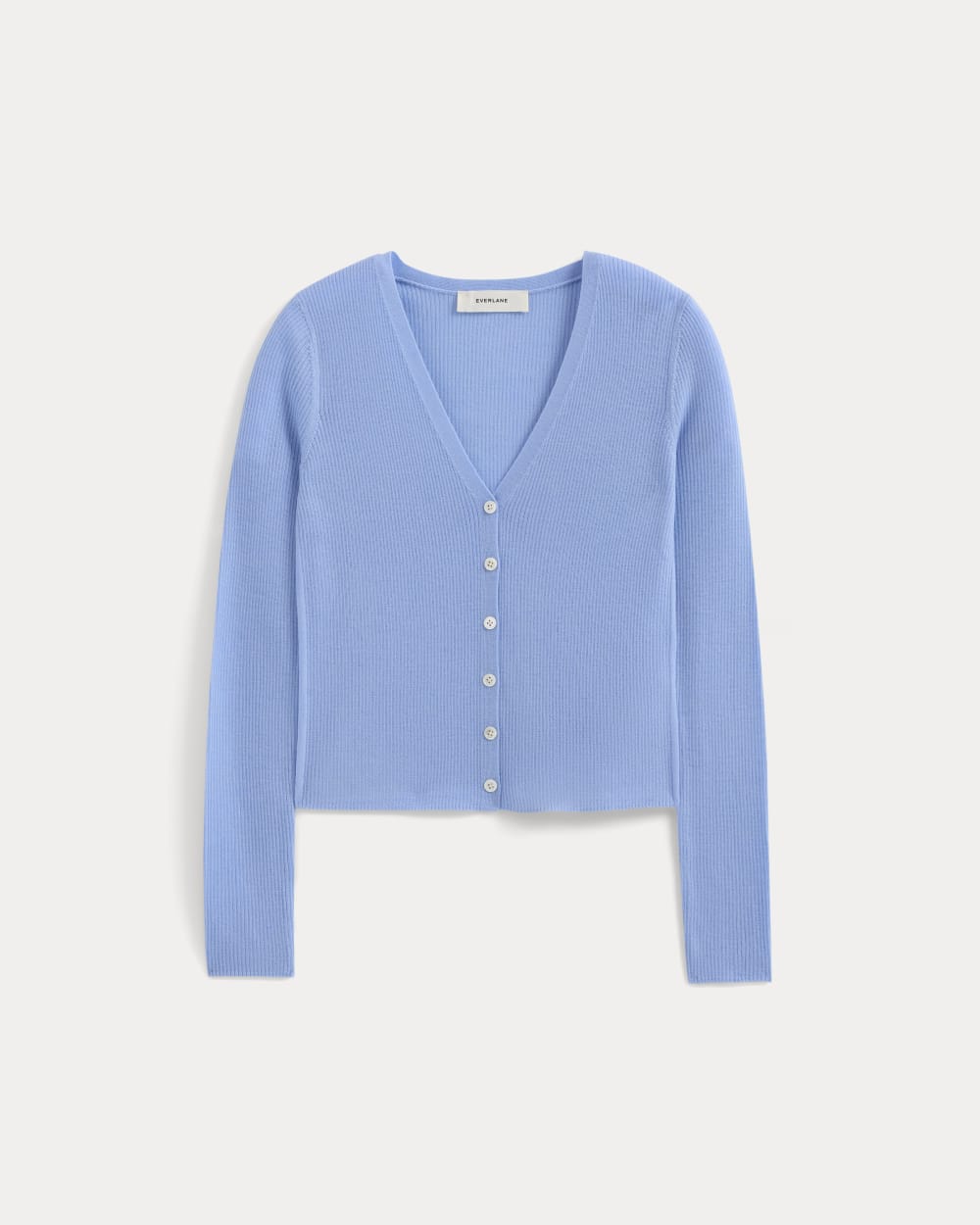 The Cardigan in Ultrasoft Merino | Open Air Blue - Image 2