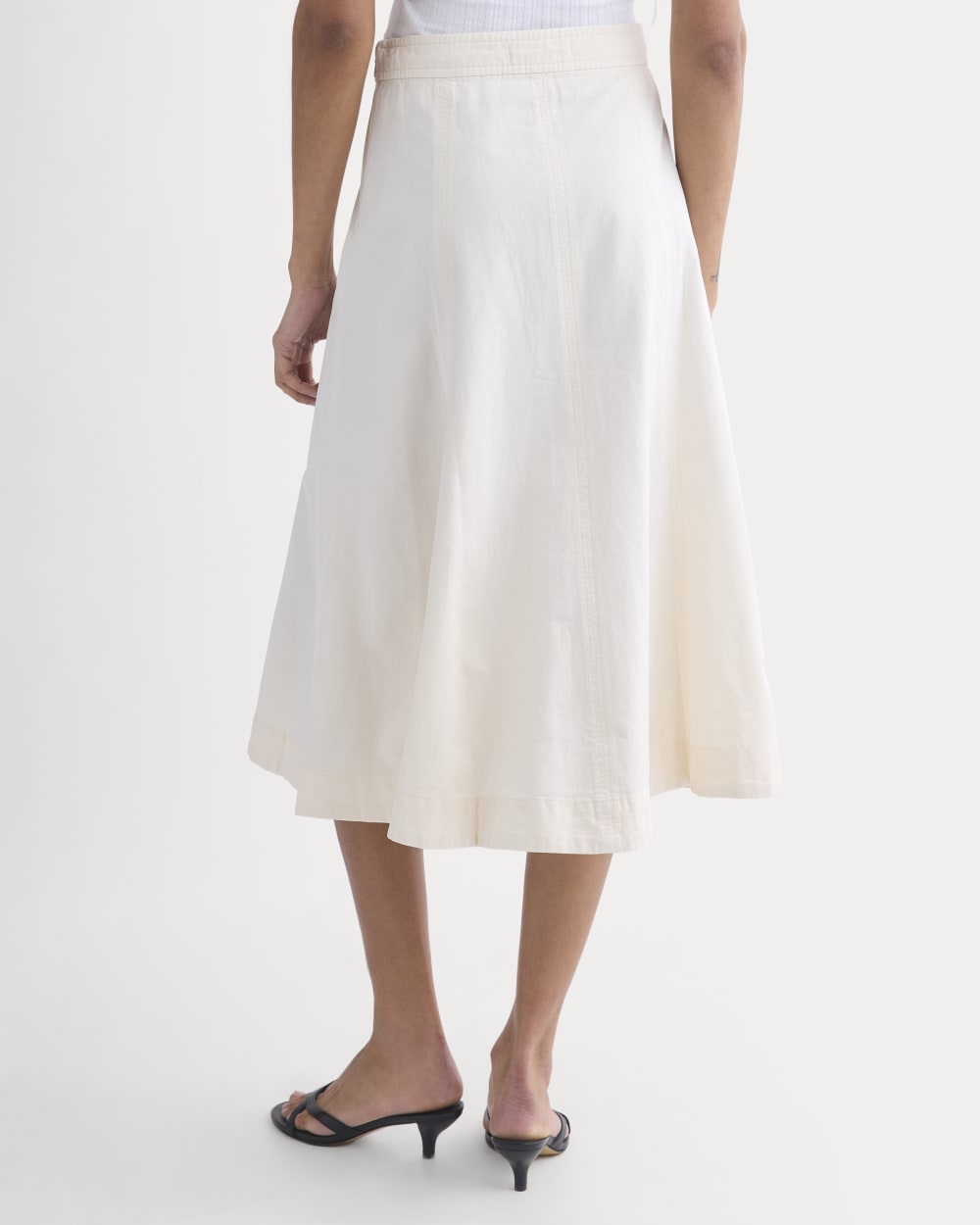 Seamed Midi Skirt | Bone - Image 5