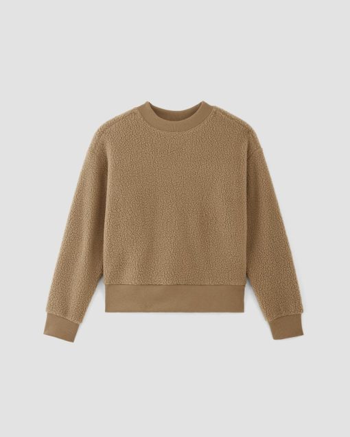 Alternative view of The ReNew Fleece Oversized Crew | Tiger's Eye