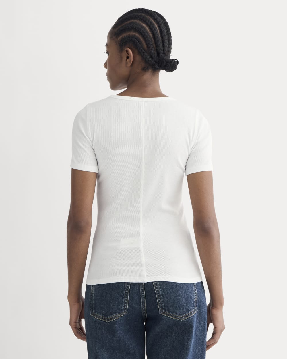 The Luxe Rib Crew | White - Image 4