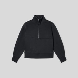 Alternative view of The ReTrack Half-Zip Sweatshirt | Black