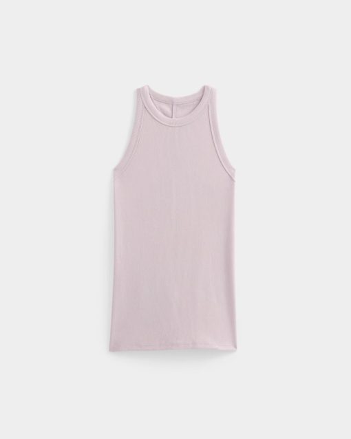 Alternative view of Luxe Rib Racerback Tank | Burnished Lilac