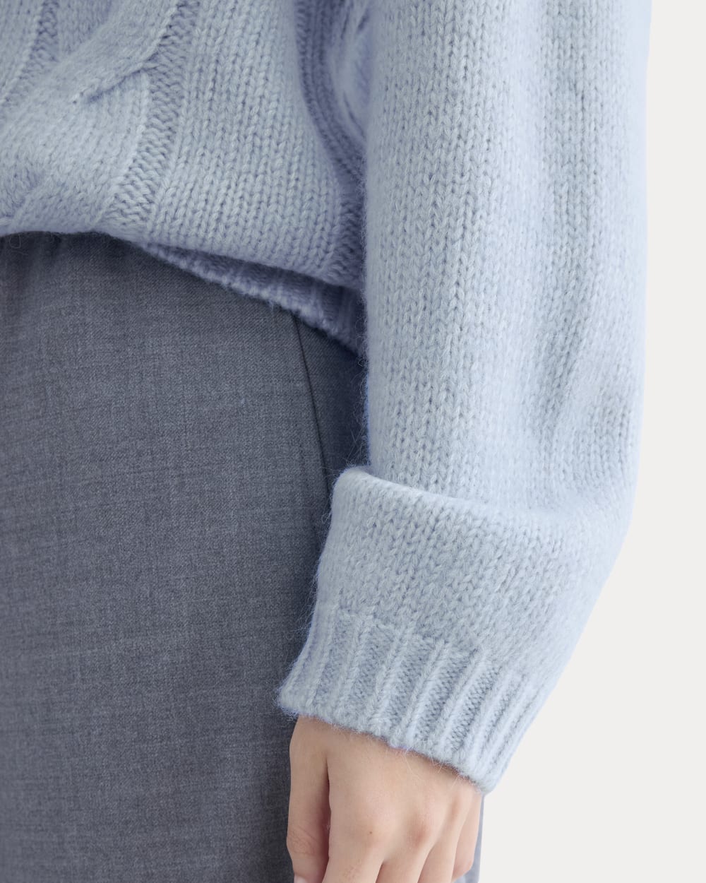 Cloud Cable V-Neck Sweater | Forever Blue - Image 4