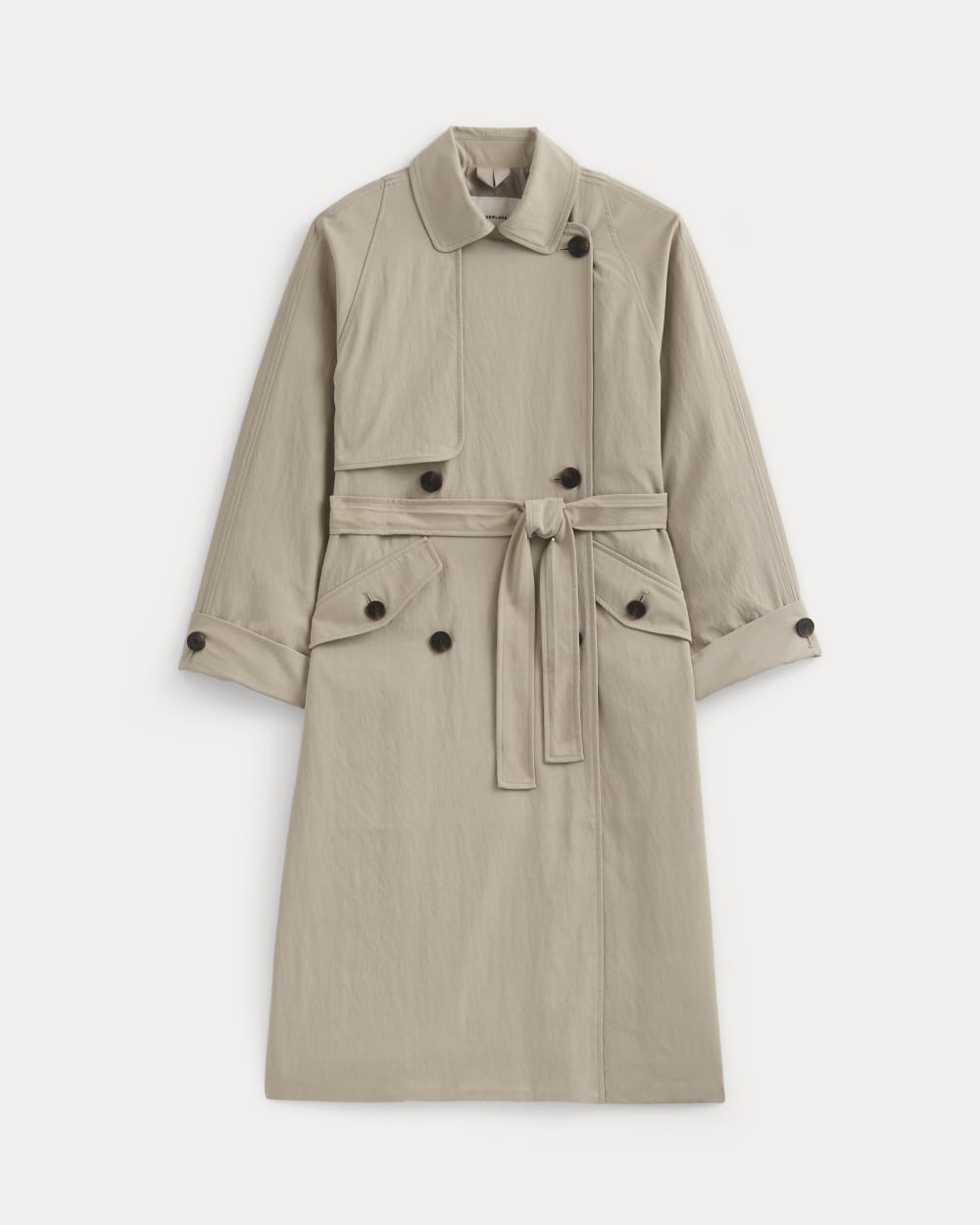 Drapey Twill Trench | Trench Coat Khaki - Image 2