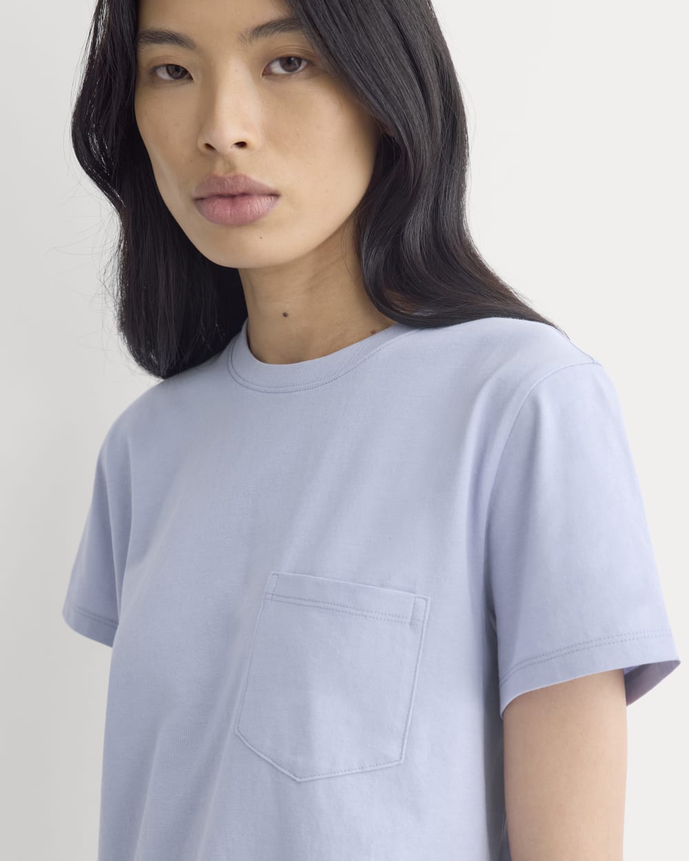 The Box-Cut Tee in Essential Cotton | Aleutian | Pocket - Image 4