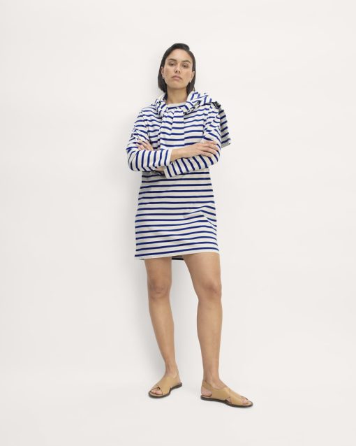 The Mariner Dress | Bone / Mazarine Blue