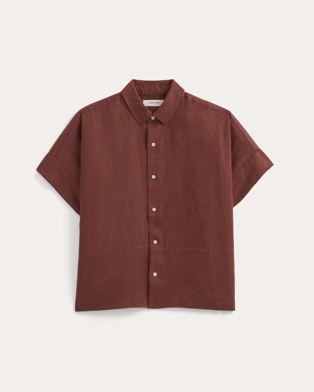 The Boxy Shirt in Linen | Henna Red - Image 2