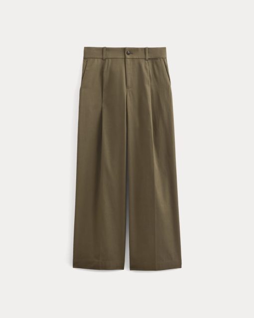 Alternative view of Wide-Leg Trouser in Buttersmooth | Deep Taupe | 32 Inseam