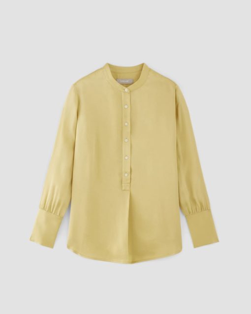 Alternative view of The Hammered Satin Popover Shirt | Raffia
