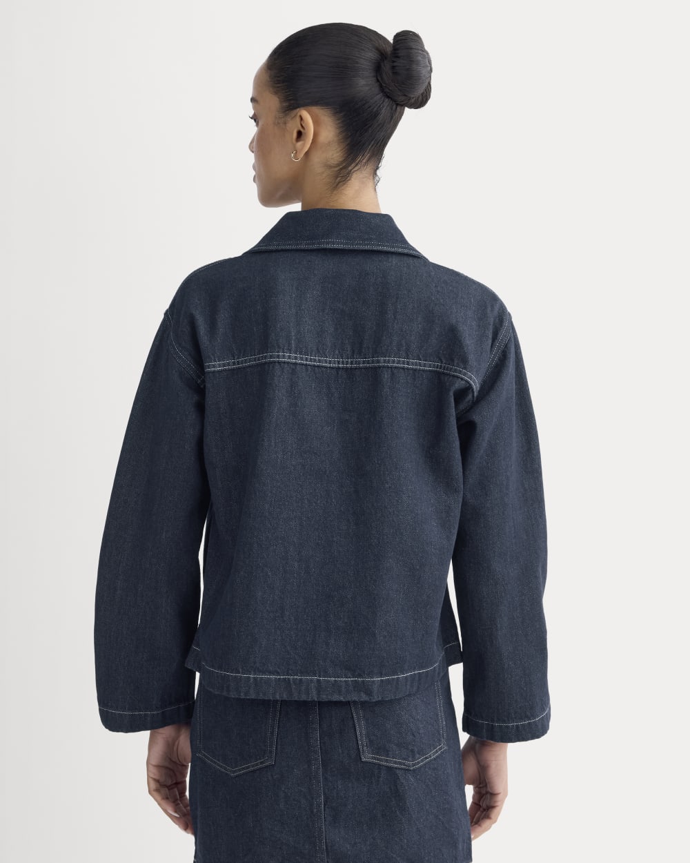 The Cropped Denim Tunic | Tungsten Rinse - Image 5
