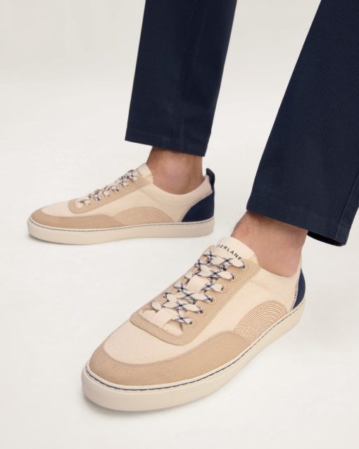 Alternative view of The Tread-Bare Sneaker | Natural Canvas / Dark Sapphire / Argan Oil