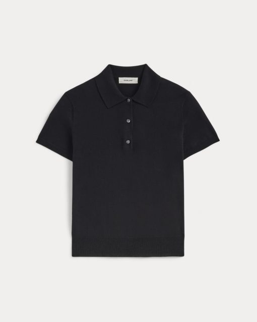 Alternative view of The Polo in Cotton Cashmere | Black