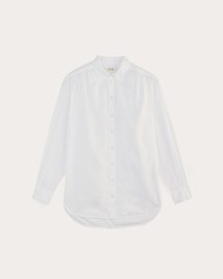 Alternative view of The Gathered Shirt in Silky Cotton | White