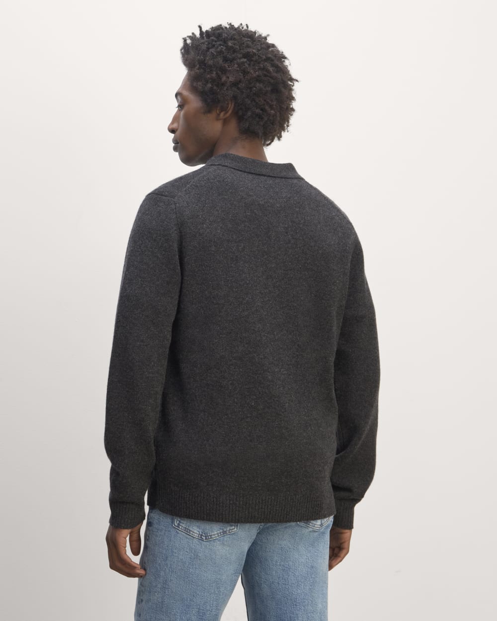 The Classic Polo in Luxe Merino | Charcoal - Image 6