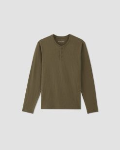 Alternative view of The Slub Long-Sleeve Henley | Beech