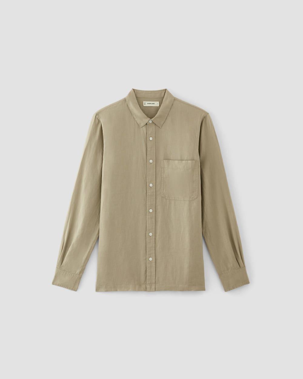 The Linen Straight Hem Shirt | Trench Coat Khaki - Image 2