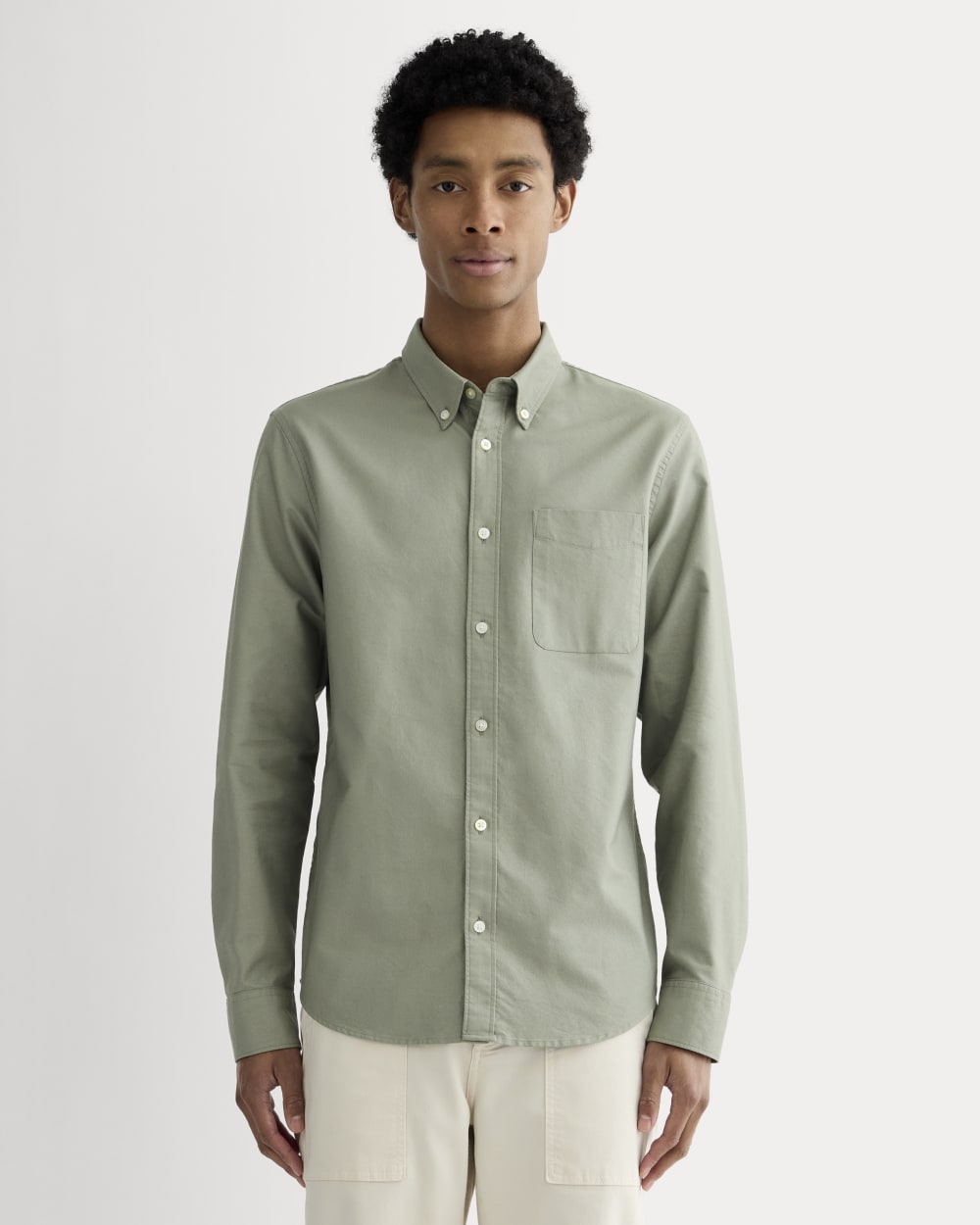 The Slim Oxford Shirt | Sage Green | Tall