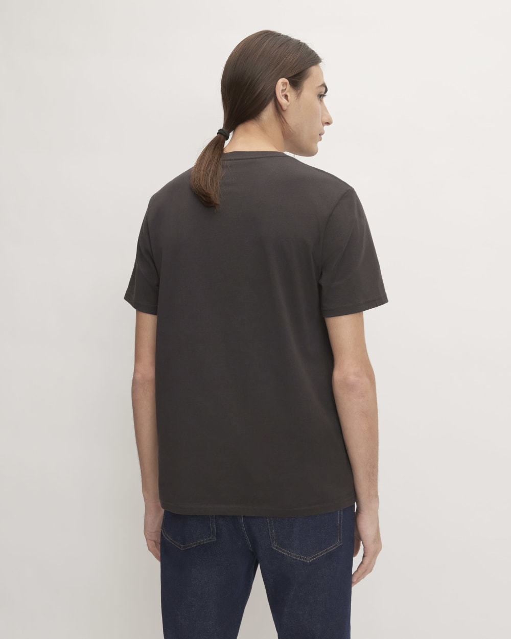 The Organic Cotton V-Neck Tee | Black - Image 3