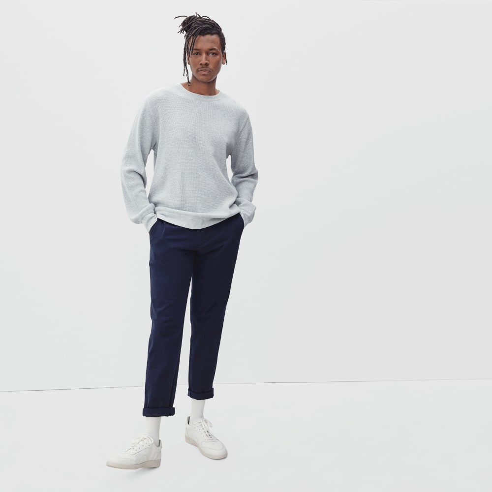 The Waffle Long-Sleeve Crew Tee | Heathered Light Grey - Image 5