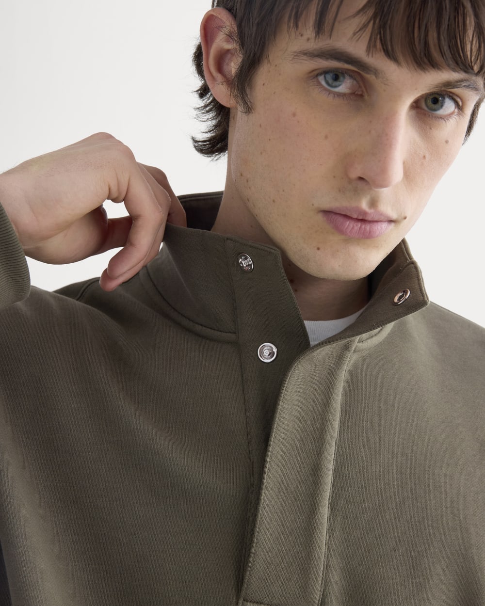 Off-Duty Terry Pullover | Olive Night - Image 4